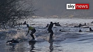 Incredible Severn Bore Wave [upl. by Tena]