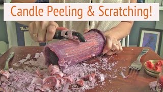 ASMR  Candle Peeling amp Scratching  No Talking  ASMRVilla [upl. by Reidid214]