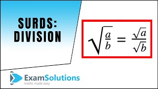 Surds  Division  ExamSolutions Maths Revision [upl. by Sams475]