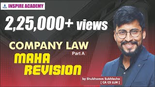 Company Law  Maha Revision  Part A  by Shubhamm Sir [upl. by Ecerahc]