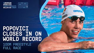 008 Off The World Record 🤯 David Popovici Wins 100m Freestyle Gold  HIGHLIGHTS  Belgrade 2024 [upl. by Annohsed]