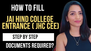 HOW TO FILL JAI HIND COLLEGE ENTRANCE JHC CEE FORM 2022 STEP BY STEP [upl. by Macdermot]