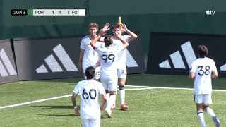 Goal The Town FCs Riley Lynch equalizes vs Timbers 2 [upl. by Anaylil]