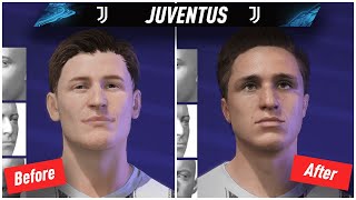 FIFERs FIFA 21 Realism Mod vs Default FIFA Faces Comparison  Juventus [upl. by Luhey65]