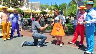 DAPPER DANS DISNEYLAND PROPOSAL Destiny amp Travis 72615 [upl. by Enenaej]