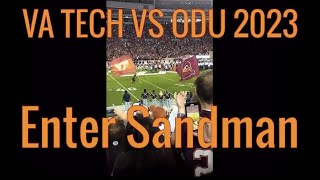 Virginia Tech  Enter Sandman  Hokies vs ODU September 2nd 2023  Best Entrance College Football [upl. by Lilithe625]