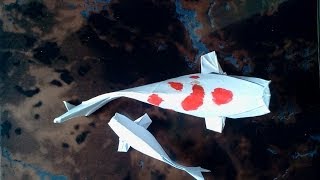 How to make Origami Fish Koi [upl. by Pazice325]