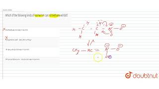 Which of the following kinds of isomerism can nitroethane exhibit  11  ISOMERISM  CHEMISTRY [upl. by Verney]