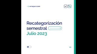 Recategorización semestral  Julio 2023 [upl. by Murdocca]