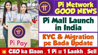 Pi Network Good News  Pi Mall Launch in India  Pi Network New Update  Pi Network [upl. by Deer377]