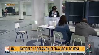 Vocal de mesa sufre el robo de su bicicleta en Maipú [upl. by Llerrac]