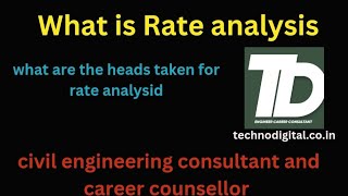 what is rate analysis projectmanagement constructionmanagement [upl. by Bille396]