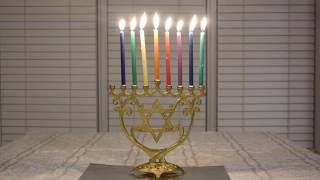 Menorah Burning Full  Seventh Night of Chanukah [upl. by Hsirrap37]