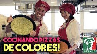 COCINANDO PIZZAS DE COLORES con Belu Etchart  Mariano Beron [upl. by Sussman]