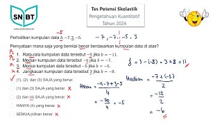 PEMBAHASAN SOAL NO 5 SIMULASI SNBT 2024 TES POTENSI SKOLASTIK PENALARAN KUANTITATIF FUNGSI KUADRAT [upl. by Hevak756]