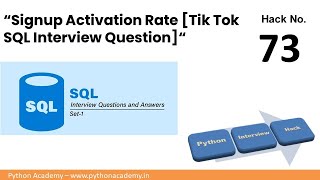 Signup Activation Rate TIK TOK SQL Interview Question [upl. by Dorine]