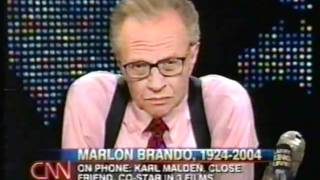 Larry King  Marlon Brandos death  July 2 2004 34 [upl. by Dib]