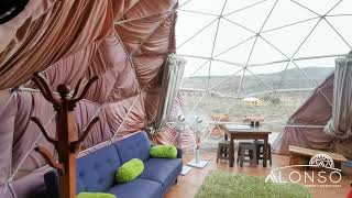 DOMOS GLAMPING PROYECTO TURISTICO LONQUIMAY 6M DE DIAMETRO [upl. by Rafaello936]