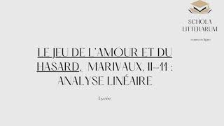 Marivaux Le Jeu de lamour et du hasard II11 commentaire linéaire pour loral du bac [upl. by Anileba]