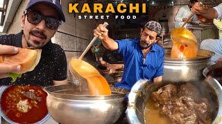 PAKISTAN’s BEST JAVED NIHARI Karachi Street Food Tour [upl. by Ashil]