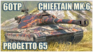 60TP Lewandowskiego Chieftain Mk6 amp Progetto 65 • WoT Blitz Gameplay [upl. by Annnora872]