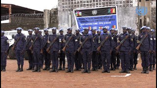 La MINUSCA décerne la médaille de l’ONU au 8e bataillon des FPU camerounais [upl. by Iniretake23]