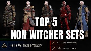 Witcher 3 TOP 5 NON Witcher Sets Version 404 [upl. by Idyak]