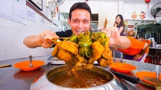 Malaysian Food in Melaka 🇲🇾 SPECIAL SATAY  Asam Pedas and Chicken Rice Balls  Malacca Malaysia [upl. by Nueovas]