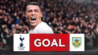 WHAT A GOAL  Pedro Porro  Tottenham Hotspur 10 Burnley  Third Round  Emirates FA Cup 202324 [upl. by Ahsoik]