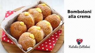 BOMBOLONI ALLA CREMA  Ricetta facile per le feste  Natalia Cattelani [upl. by Ailet]