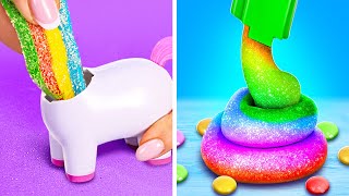 Wow Rainbow Unicorn Candy 🌈😋 Fun Gadgets and DIY Fidgets [upl. by Etka]