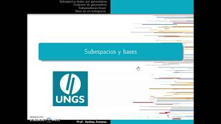 Subespacios y bases [upl. by Ynaffad]