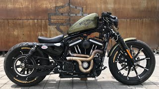 Harley Davidson Iron 883 kinetic quotthe coilquot exhaust pure sound [upl. by Lau]