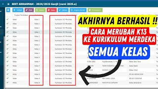 Cara Merubah Kurikulum K13 ke Kurikulum Merdeka  Mudah  Dapodik 2025 a [upl. by Calondra]