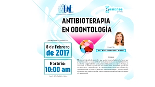 Sesión OnLine quotAntibioterapia en odontologíaquot [upl. by Simonette]