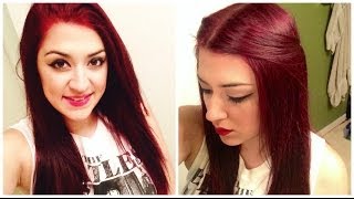 How To Dye Dark Hair RED Without BLEACH [upl. by Guenna]