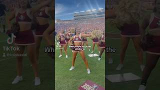 On vs off the sideline🫢 cheer cheerleading collegecheer gameday stunt flip [upl. by Garrett412]