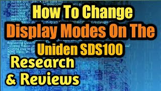 How to change display modes on the SDS100 [upl. by Townie309]