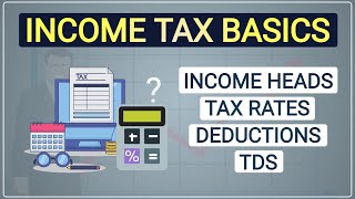 Income Tax Basics Explained  Tax Rates  5 Income Heads  Hindi [upl. by Eirrehs152]