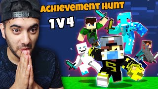 1 V 4 Minecraft Achievement Hunt Manhunt [upl. by Merrick1]