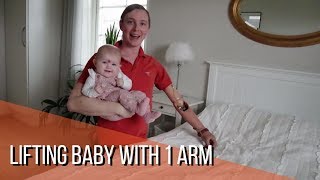 Amputee life hacks – how to lift a baby as an arm amputee [upl. by Eah]