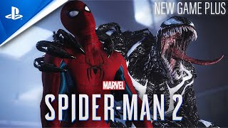 NEW SpiderMan No Way Home Suit vs VENOM  SpiderMan 2 PS5 NEW GAME PLUS [upl. by Mcclees7]