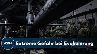 CHAOS IN AFGHANISTAN Erstes Gefecht für Bundeswehr am Flughafen in Kabul  WELT Thema [upl. by Burr919]