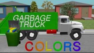 Color Garbage Truck  Learning for Kids [upl. by Enneirda]