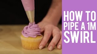 How to Pipe the Perfect Cupcake Swirl with Tip 1M [upl. by Cohbert829]