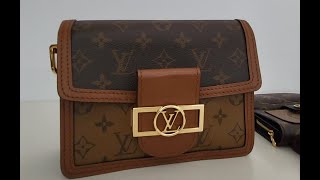 Louis Vuitton Mini Dauphine Bag Review What fits pros and cons tear and wear [upl. by Nylqcaj807]