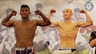 Buakaw vs Yi Long  Official weigh in for Fight of the Century [upl. by Schreibe]