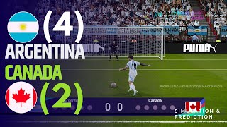 Penalty shootout ⚽ Argentina 42 Canada 🏆 AMERICA CUP 2024  Video game simulation [upl. by Anan]