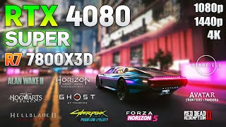 GeForce RTX 4080 SUPER 16GB  Ryzen 7 7800X3D  Test in 10 Games  1080p  1440p  4K [upl. by Fabiola]