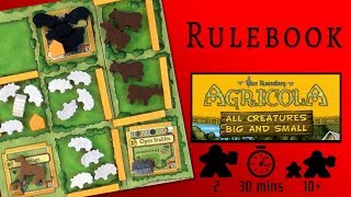 Agricola All Creatures Big and Small Rulebook [upl. by Esirec]